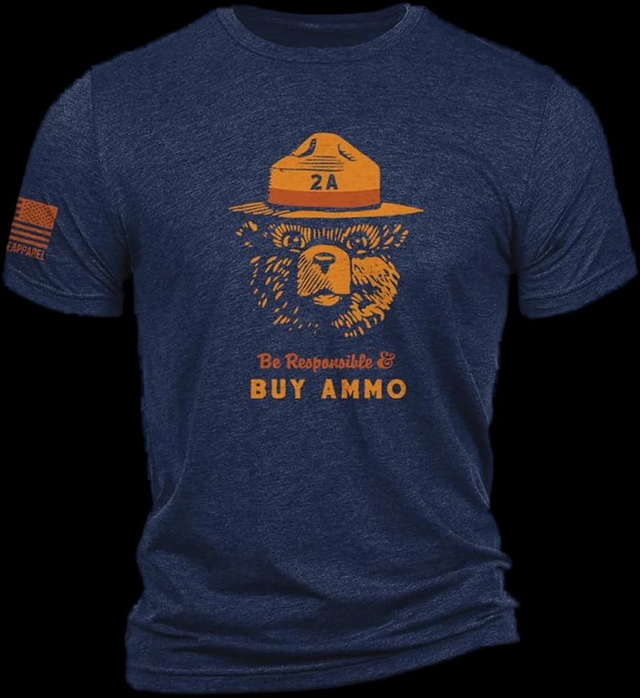 Nine Line 2A Bear Navy Triblend T-Shirt