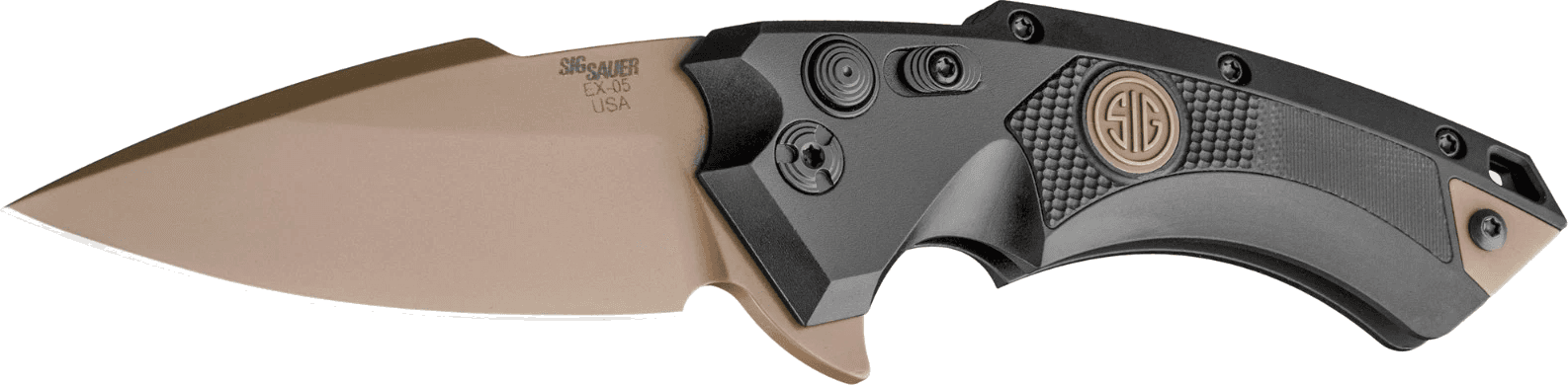 Hogue X5 3.5″ Sig Emperor Scorpion Flipper, Folding Knife – Black FDE (36570)