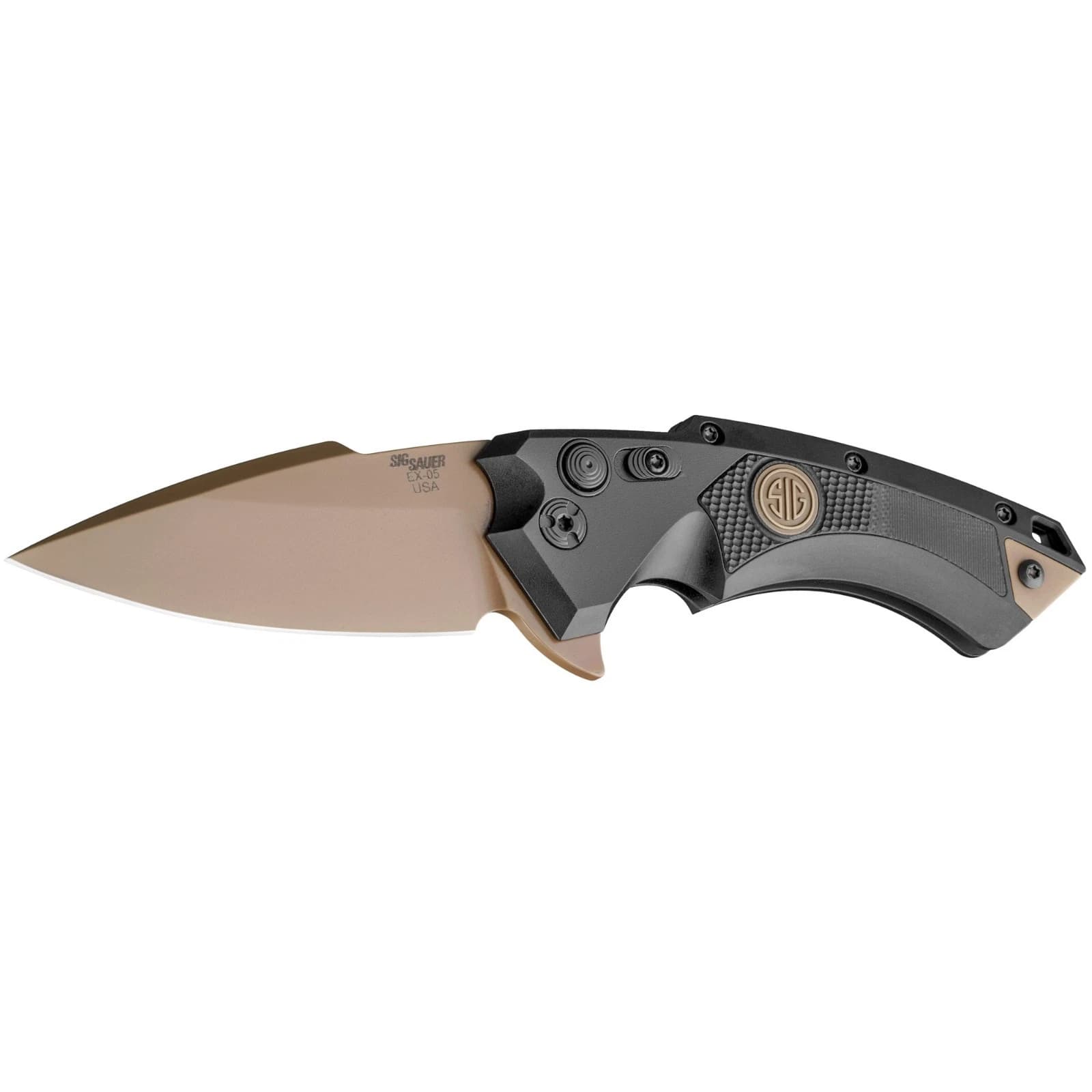 Hogue X5 3.5″ Sig Emperor Scorpion Flipper, Folding Knife – Black FDE (36570)