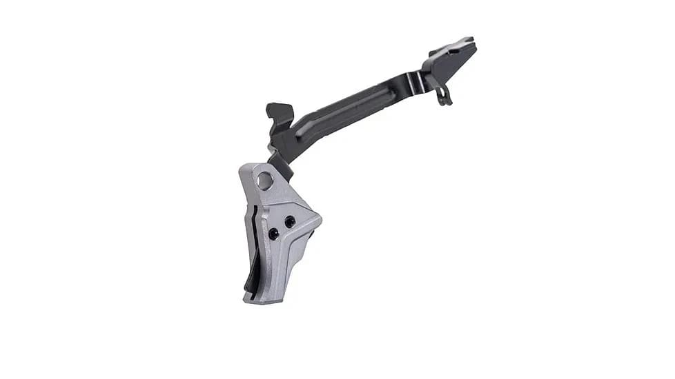 Tyrant CNC Improved Trigger System Fits Most Glocks Gen 3 & 4 Grey + Black blade