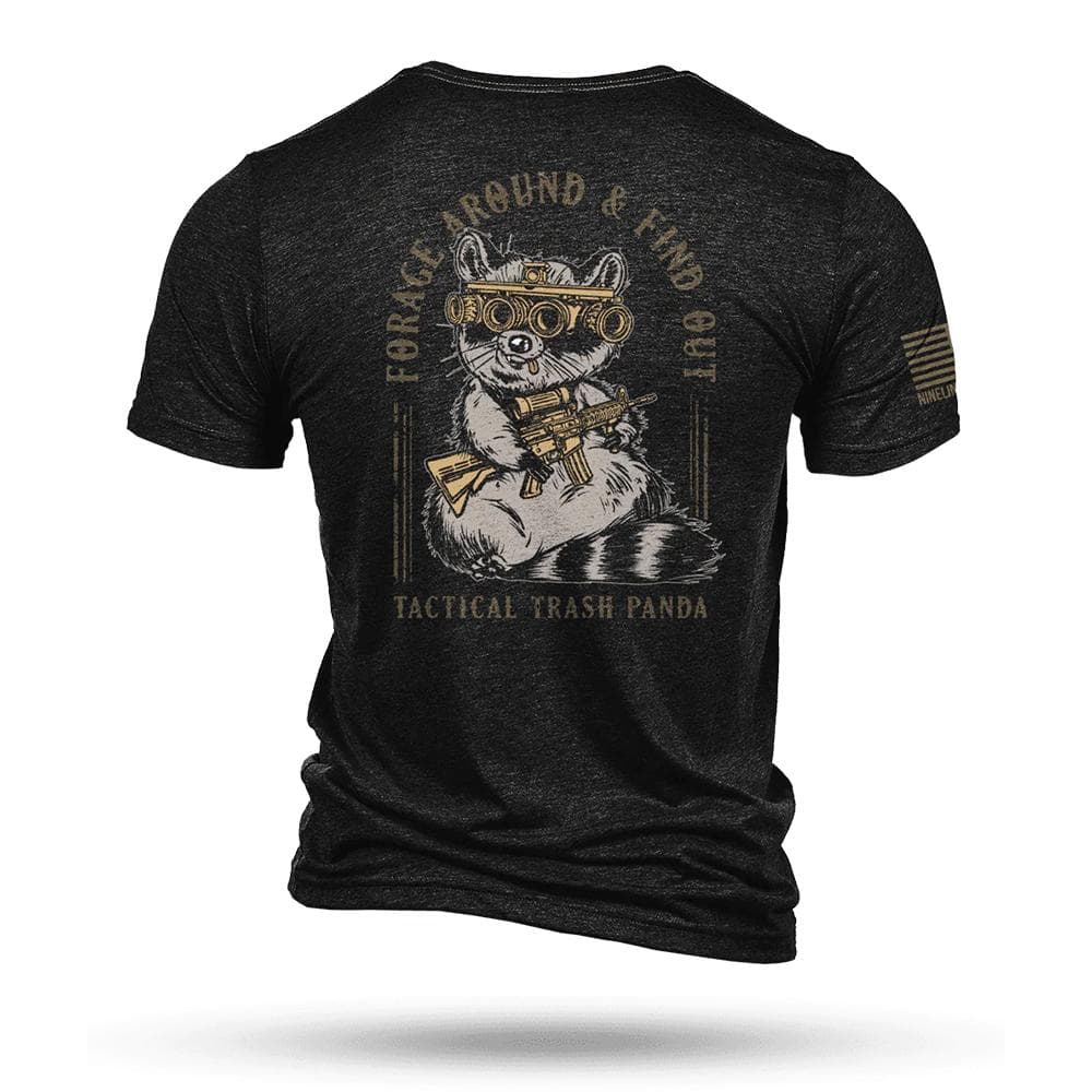 Nine Line Tactical Trash Panda Tri-Blend T-Shirt Black