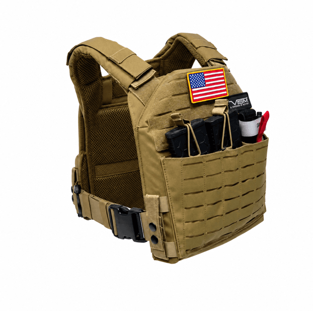 NcSTAR Laser Cut Plate Carrier, Fits 10"x12" Hard Plates - Tan