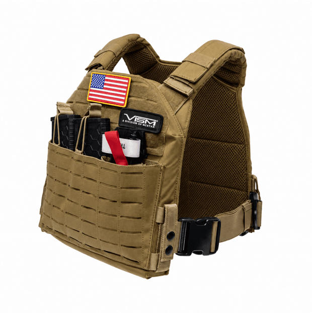 NcSTAR Laser Cut Plate Carrier, Fits 10"x12" Hard Plates - Tan