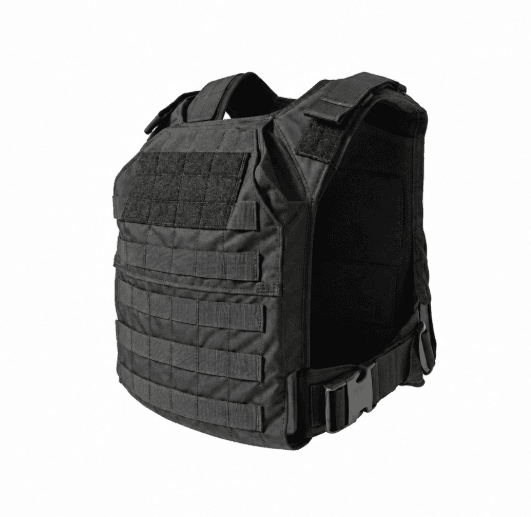 Grey Ghost Gear (GGG) Minimalist Plate Carrier, Fits 10" X 12" Hard Plates or Large ESAPI Plates - Black