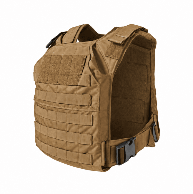 Grey Ghost Gear (GGG) Minimalist Plate Carrier, Fits 10" X 12" Hard Plates or Large ESAPI Plates - Coyote Brown