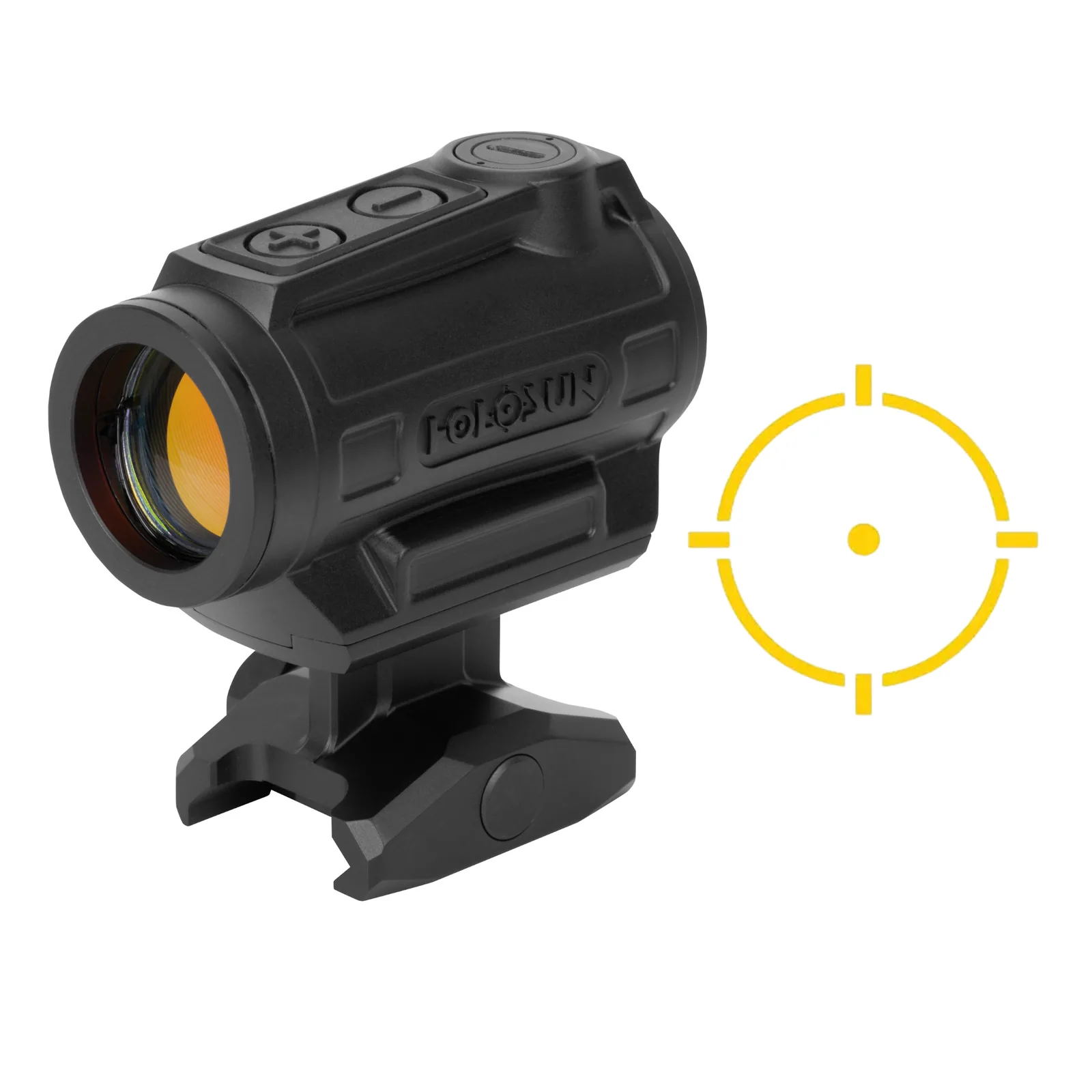 Holosun ARO, Gold Dot, Multiple Reticle System, Fits 1913 Picatinny Rail, 1.63″ Lower 1/3 Co-Witness Mount, Black