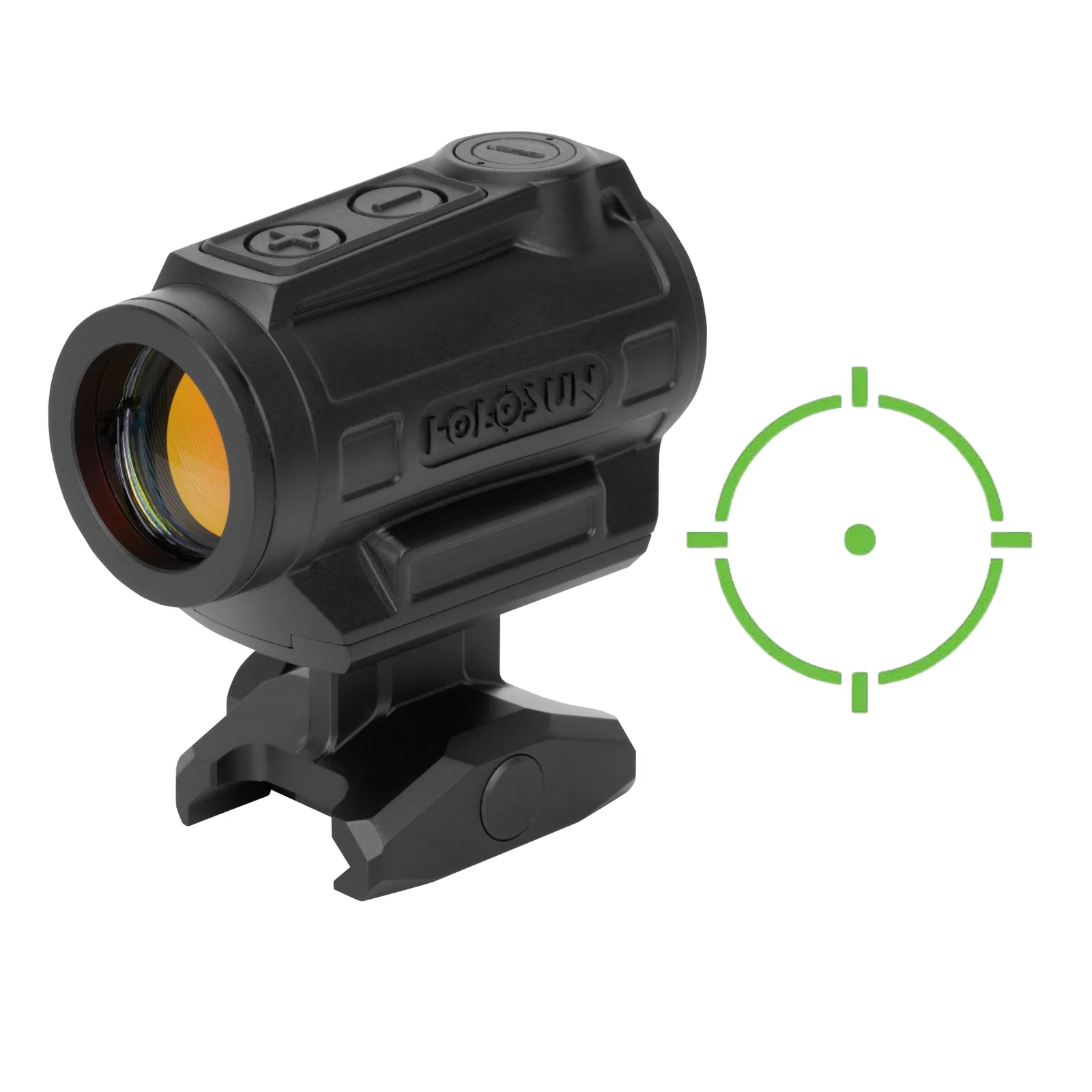 Holosun Technologies, ARO, Green Dot, Multiple Reticle System, Fits 1913 Picatinny Rail, 1.63″ Lower 1/3 Co-Witness Mount, Black