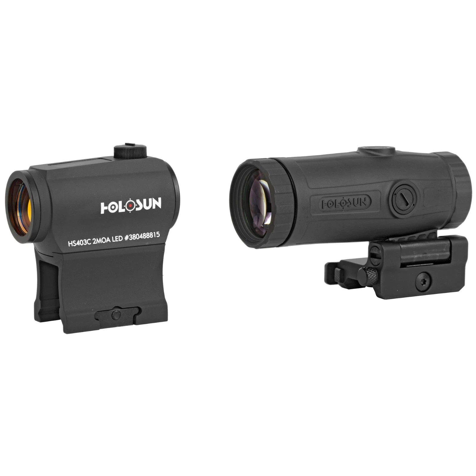 Holosun HS403C + HM3X Combo, 2MOA Red Dot Sight + 3x Magnifier Combo Pack