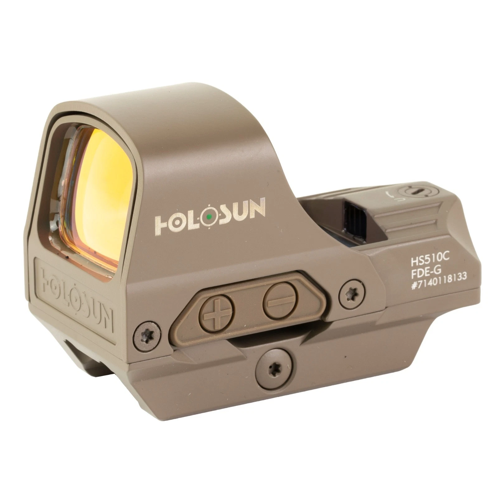 HOLOSUN SOLAR HS510C-GR-FDE Elite Open Reflex Sight – Green Reticle FDE