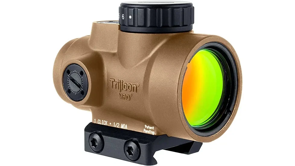 Trijicon MRO SD 1×25 Red Dot, 2.0 MOA Coyote Brown (MRO-C-2200326) + Low Mount