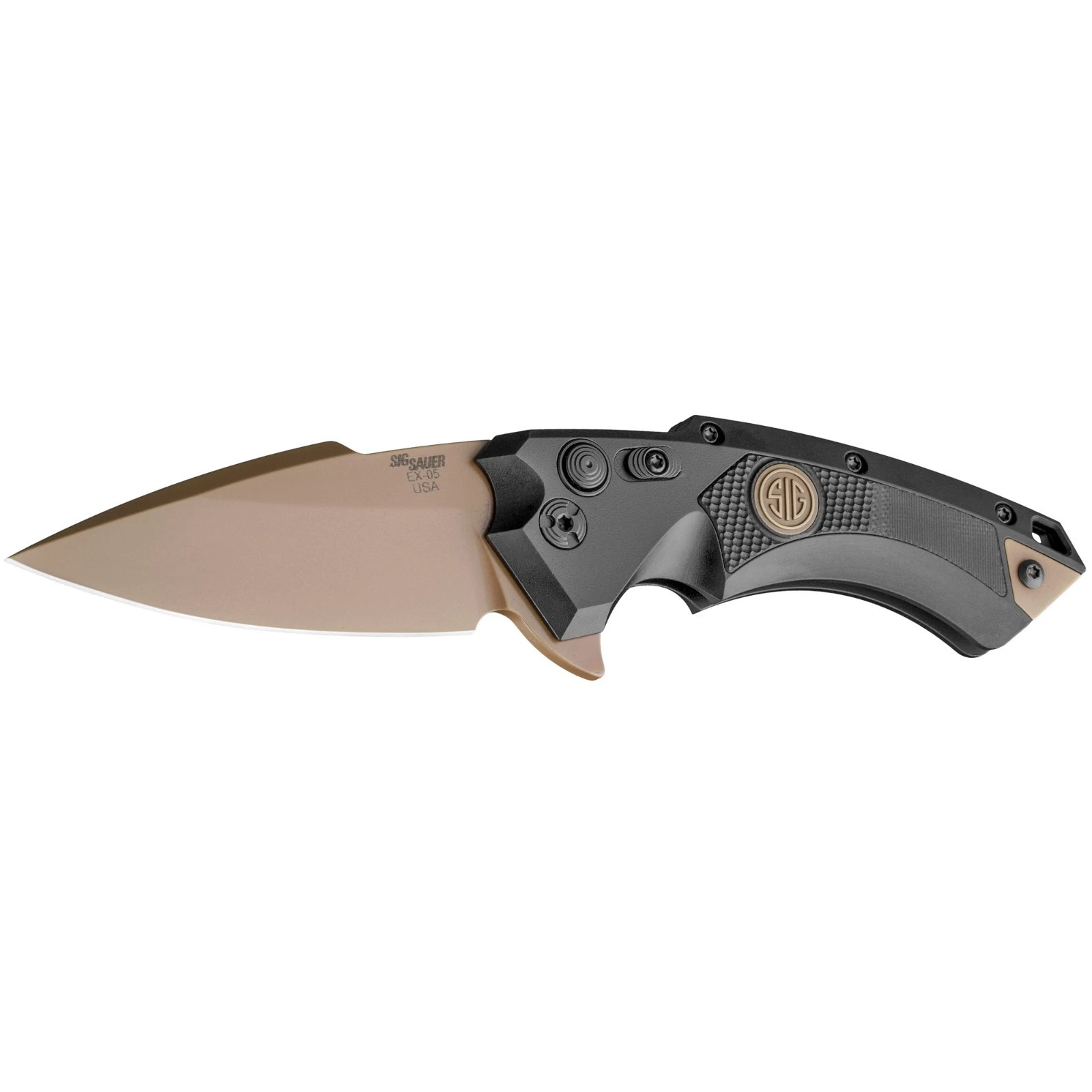 Hogue X5 3.5″ Sig Emperor Scorpion Flipper, Folding Knife – Black FDE (36570)