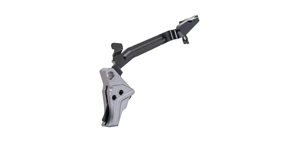 Tyrant CNC Improved Trigger System Fits Most Glocks Gen 3 & 4 Grey + Black blade