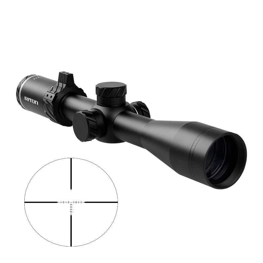 Riton Optics 3X Primal RifleScope 4-16X44mm, 30mm Tube DHR MOA Reticle SFP