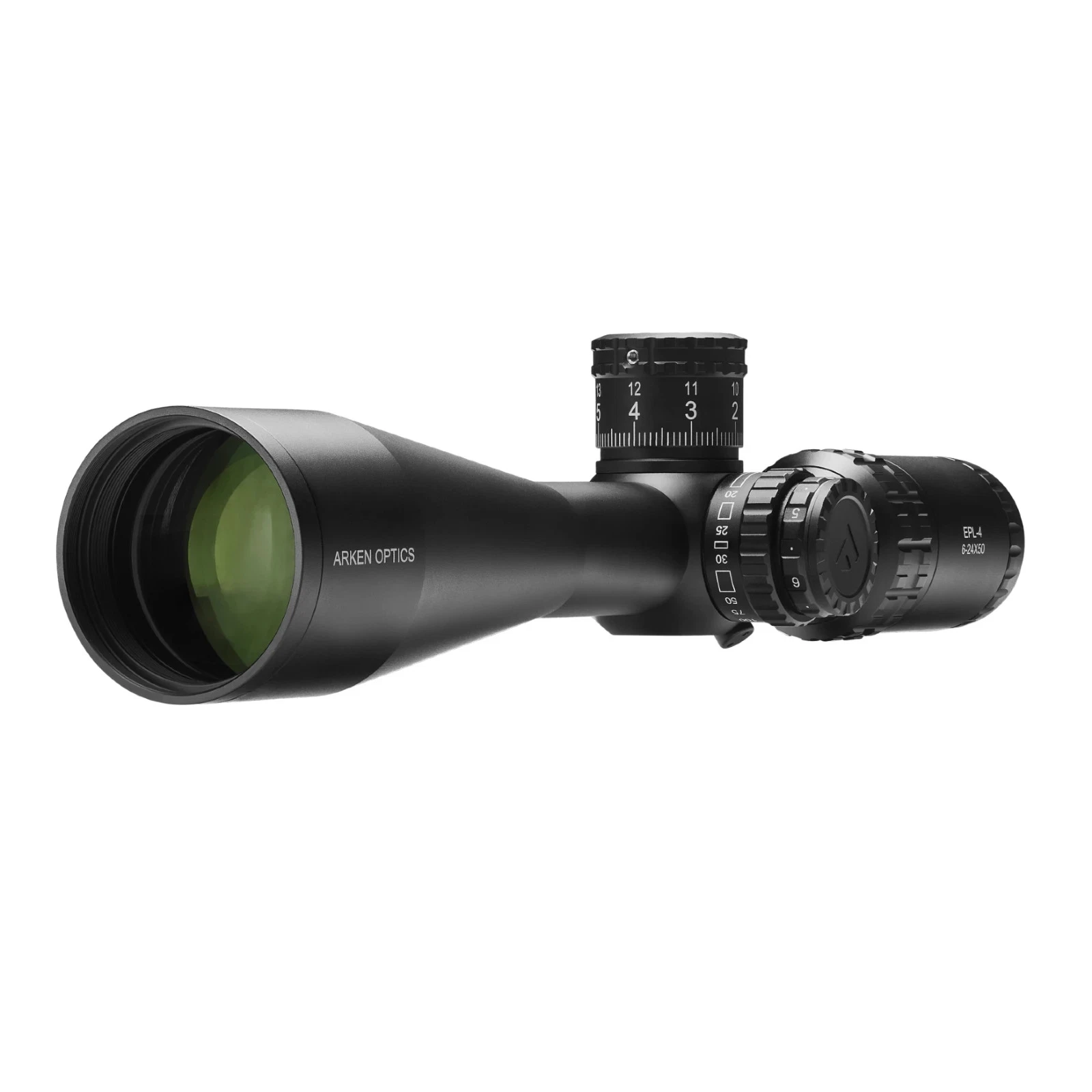 Arken Optics EPL-4 6-24X50 FFP MOA VHR Illuminated Reticle with Zero Stop – 30mm