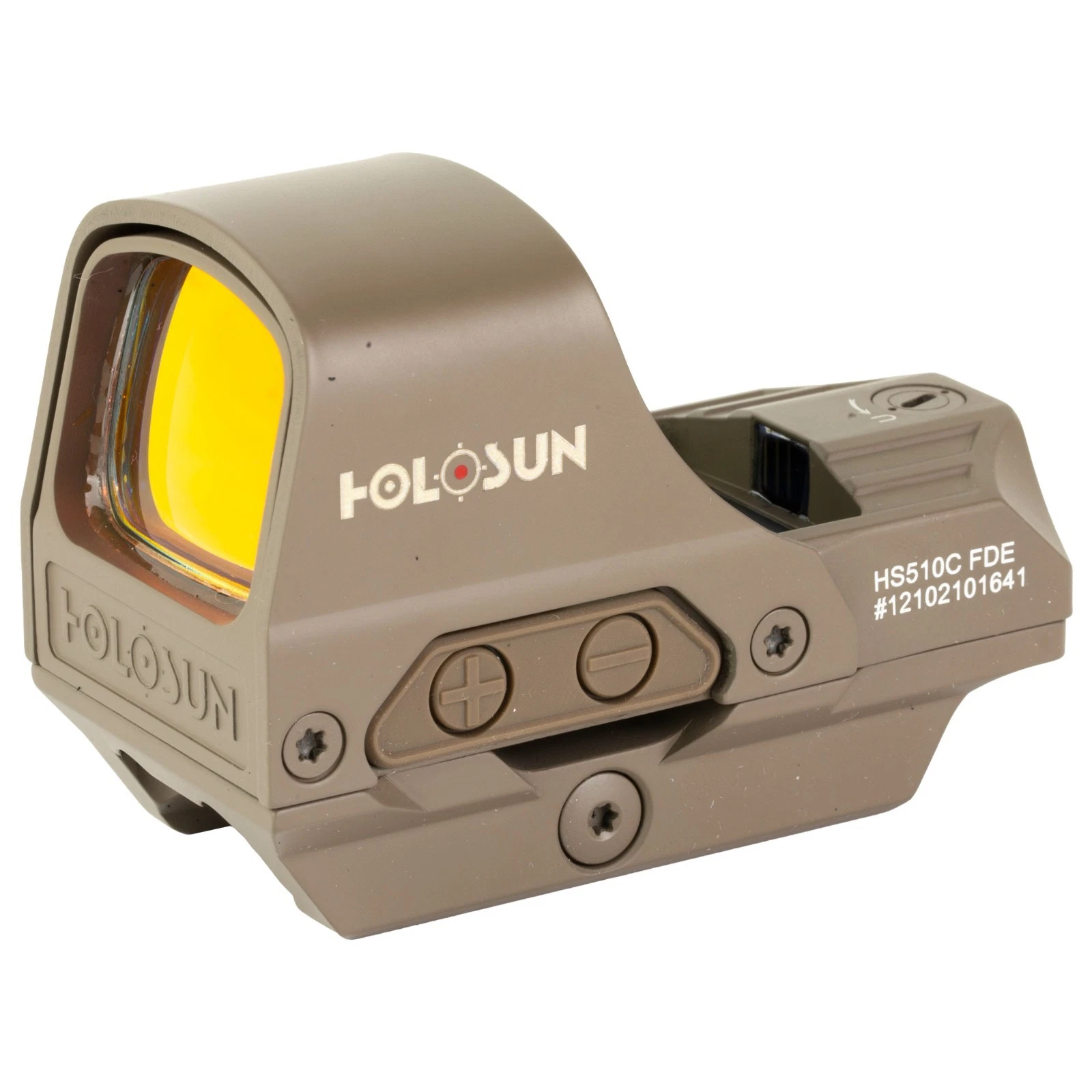HOLOSUN HS510C-FDE Open Reflex Sight, 65 MOA Circle + Red 2 MOA Reticle FDE