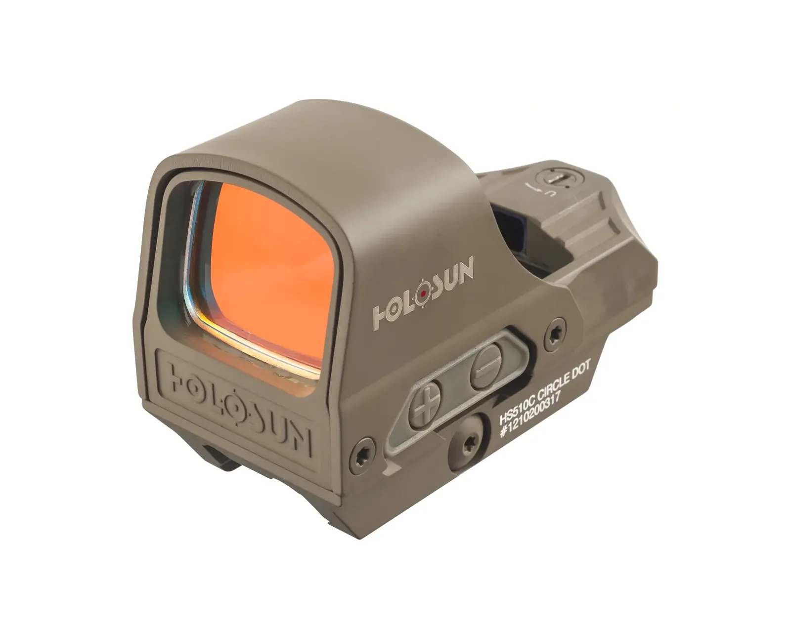 Holosun HS510C Open Reflex 2 MOA Red Dot + 65 MOA Circle FDE