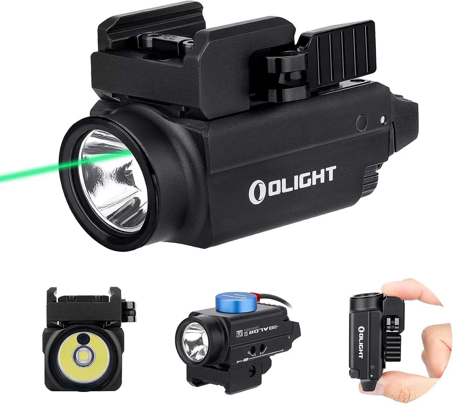 Baldr S 800 Lumens LED Tactical Flashlight with Green Laser